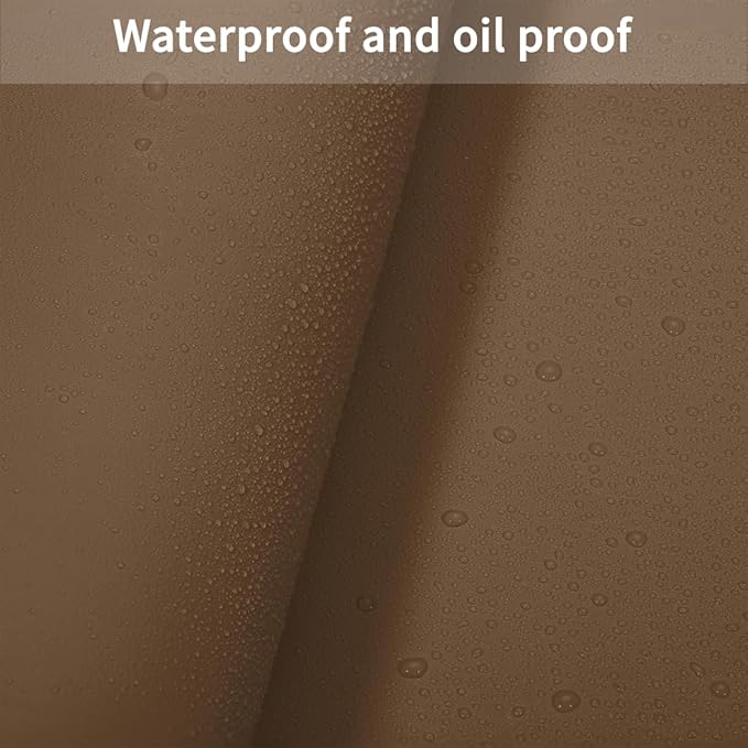 Leather Table Pad,1.8mm Thick,40x90 Inch,Dining Table Pad,Table Pads for Dining Room Table Rectangular,Table Protector for Dining Room Table,(Mud Color+Champagne Gold,40x90)