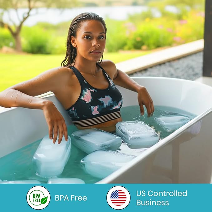 Extra Large Ice Block Mold – 8 lbs Silicone Ice Brick Maker for Ice Bath & Cold Plunge – Giant Cube for Recovery, Muscle Relief & Coolers, Dishwasher Safe (Single Mold)