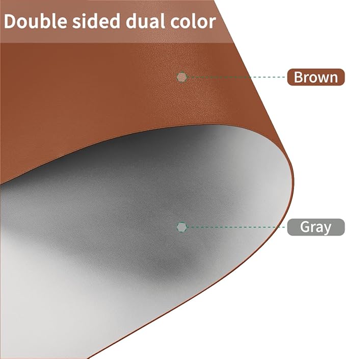 Night Stand Cover for Top - 12x24 Inch Waterproof Easy to Clean Can Conceal Flaws Protector The Table Top from Scratches Used for Dining (Brown+Gray 12x24)