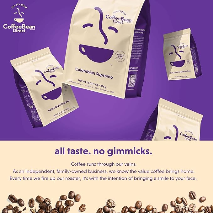 Coffee Bean Direct Italian Roast Espresso, Whole Bean Coffee, Dark Roast, 5 Pound Bag (Pack of 1)