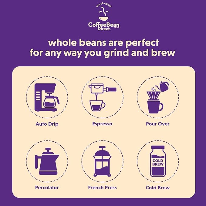 Coffee Bean Direct Organic Fair Trade Espresso Blend, Whole Bean Coffee, Dark Roast, 1 Pound Bag (Pack of 1)