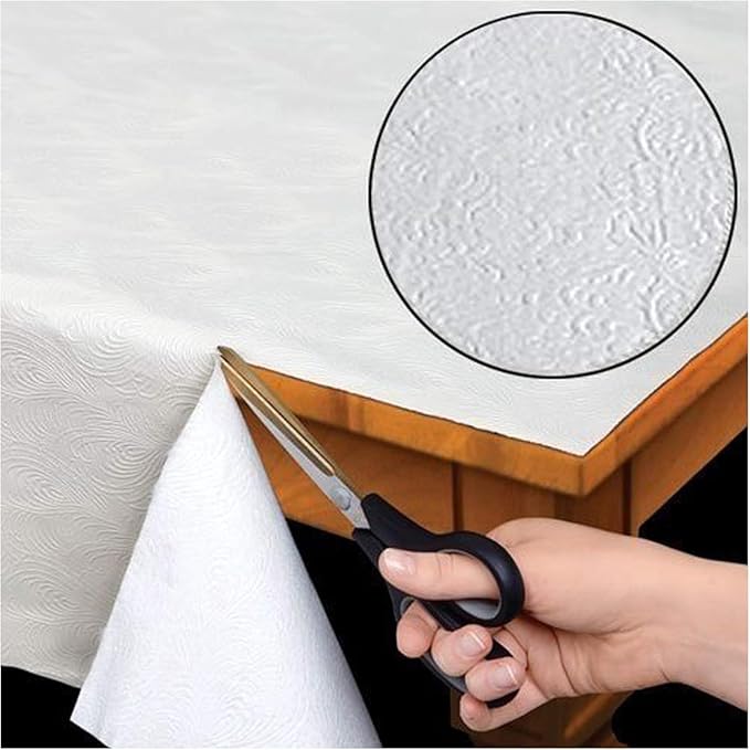 Home Bargains Plus Quilted Heavy Duty Table Pad Protector with Flannel Backing, Cut to Fit, Heat Resistant, Wipe Clean, Protects Table from Spills and Scratches, White, 52” x 168” Rectangle