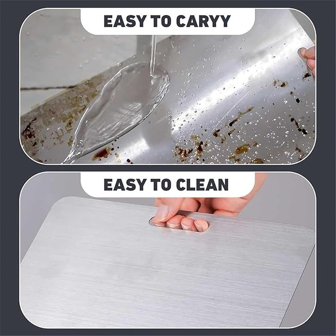 Titanium Cutting Board - 100% Pure Titanium Cutting Boards for Kitchen - Cutting Edge Hygiene & Durability, Cutting Boards for Home Kitchen Cooking (12.1 inch x 9 inch)