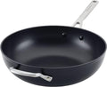 KitchenAid Hard Anodized Induction Nonstick Stir Fry Pan/Wok with Helper Handle, 12.25 Inch - Matte Black
