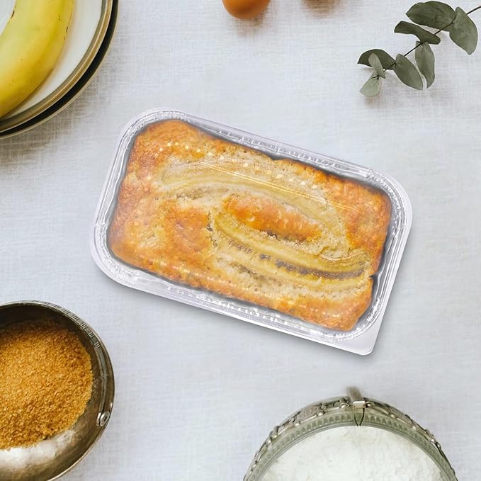 Small Aluminum Pans wth Lids, 100 Pack Disposable Aluminum Loaf Pans 6x3.5x2 Inch, Thick Foil Pans Cookware for Baking Cakes, Bread, Meatloaf, Mini