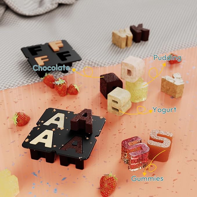 Customized Letter A Ice Cube Mold -Letter Silicone Ice Mold for Custom Ice Cube Mold and Baking Chocolate and Crafting Letter Molds, Ice Cube Molds for Cocktails & Whiskey with Custom Letters