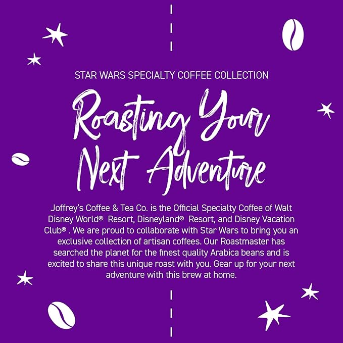 Joffrey's Coffee - STAR WARS™ Dare to Resist Blend, STAR WARS Licensed Coffee Collection, Artisan Dark Roast, Bold & Smooth Taste, Brew or French Press (Whole Bean, 11oz)