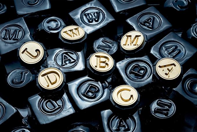 Berlinzo Ice Stamp Ring for Cube & Sphere - Custom Ice Cubes for Whiskey, Mojito Cocktails – W Letter Shaped Brass Ice Stamp w/ 3mm Depth - Black
