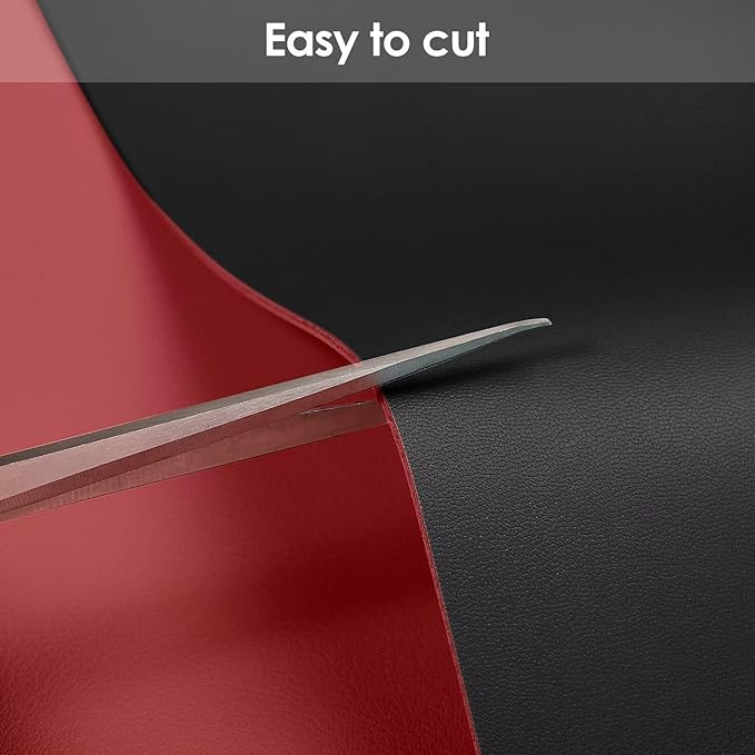 Leather Table Pad,1.8mm Thick,40x66 Inch,Dining Table Pad,Table Pads for Dining Room Table Rectangular,Table Protector for Dining Room Table,Dining Table Cover(Black+Wine Red,40x66)