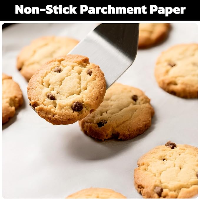 Beasea Parchment Paper Sheets, 200pcs 8x12 Inch White Precut Nonstick Heavy Duty Parchment Baking Paper Sheets for Air Fryer Cooking, Grilling, Frying and Steaming