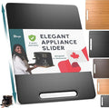 Ibyx Elegant Sliding Tray for Your Coffee Maker & Heavy Kitchen Appliances - Sturdy, Slides Easily from Under The Cabinet (Black, 12”W x 16”D)