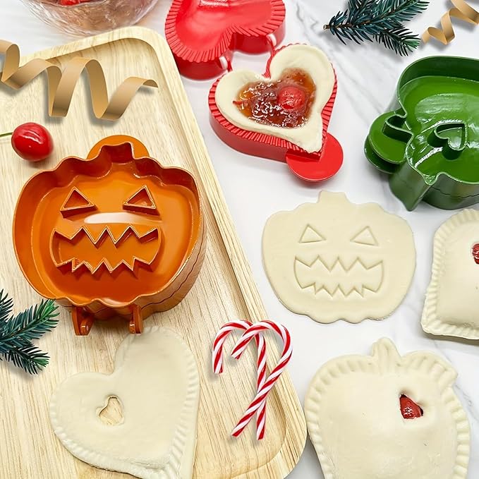 9PCS Mini Hand Pie Molds,Party Potluck Hand Pie Molds for Baking,Fits All Kinds of Festivals and Parties (9PCS-A)