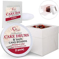 Cakebon Cake Boxes with Boards - 8 Inch Round Cake Drum White (1-pack) - Box With Window for Birthdays, Weddings and Parties