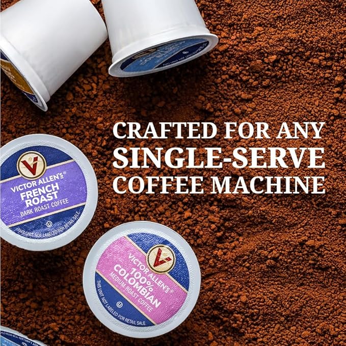 Victor Allen's Coffee Peppermint Bark Flavored, Medium Roast, 80 Count, Single Serve Coffee Pods for Keurig K-Cup Brewers