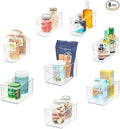 iDesign Stackable Pantry Bins with Handles, 4 Small and 4 Medium Bins, 8 Pack, Clear, Made in USA