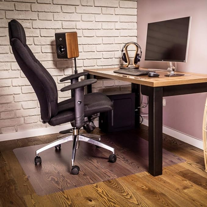 NECAUX Custom 18 x 63 Inch Frosted Table Cover Protector, 1.5mm Thick Plastic Waterproof Heavy Duty Table Pad Desk Mat Desk Protector for Computer Writing Desk, Console Table, Media Stand, Countertop
