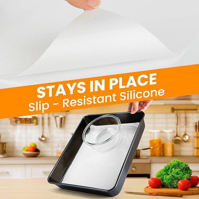 Cut to Size Silicone Baking Mat Roll - Best German Silicone - Non Stick Pastry Dough Rolling Mat, Heat Ressiatnt Air Fryer Freeze Dryer Mat, Non-slip Silicone Pan Liner