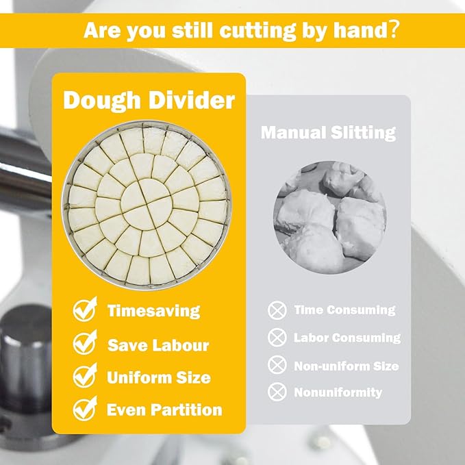 TECHTONGDA Commercial Dough Divider Rounder Machine Manual 36PCS Dough Cutter Hand Press Bread Bakery Dough Dividing Machine