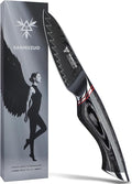 3.5 Inch Paring Knife - Fruit and Vegetable Peeling Knives, Black Damascus Steel with Ergonomic Handle - MIAO Series