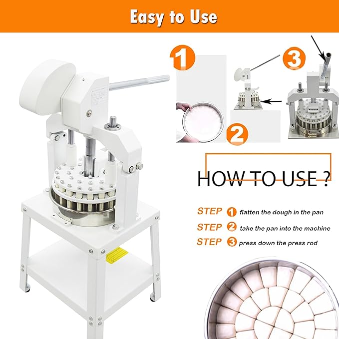 INTSUPERMAI Dough Divider Rounder Machine 30Pcs Manual Hydraulic Dough Divider Pizza Bread Bakery Dough Cutting Machine