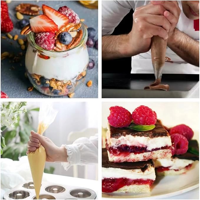 Frosting Piping Bags 18 inch, 100 Pcs Disposable Piping Bags for Royal Icing, Thick Anti Burst Cake Pastry Bags Disposable Royal Icing Bags for Cookie, Cakes and Dessert Decoration L