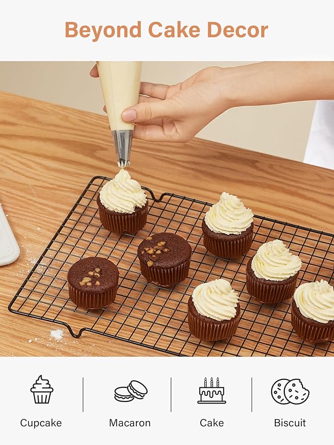 Kootek Piping Bags, Disposable Pastry Bags 16 Inch, 100 Pcs Anti Burst Large Icing Piping Bags for Cookie Frosting Cake Decorating Baking Supplies