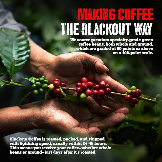 BLACKOUT COFFEE CLIMAX Amaretto, Irish Cream & Kahlua Flavored Coffee Pods – Premium Arabica, Smooth Taste, Guilt-Free Indulgence – 18 Count Single Serve Coffee Pods, American Made