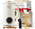 NEW 8-in-1 Nut Milk Maker for 32 oz Homemade Almond Milk, Oat Milk, Soy Milk, Coconut Dairy-Free Milk Beverages, Plant-Based Milk - Delay Start, Self-Cleaning, 50-recipe cookbook & Milk Frother