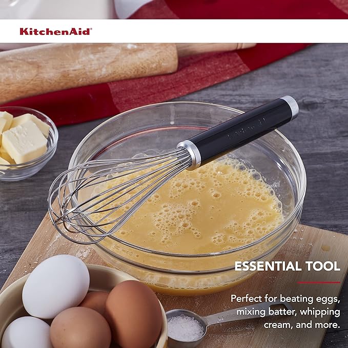 KitchenAid Utility and Flat Whisk Set, Set Of 2, Black