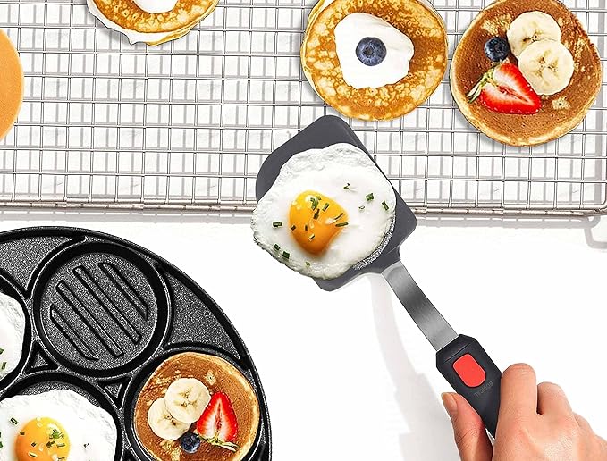 Mixed 5 Piece Silicone Spatula Set, 600F Heat-Resistant No-Melt Rubber Spatula Handle and Blade - Kitchen Cooking Utensils for Nonstick Cookware, Spatula Turner for Egg,Pancake,Burger- Dishwasher Safe
