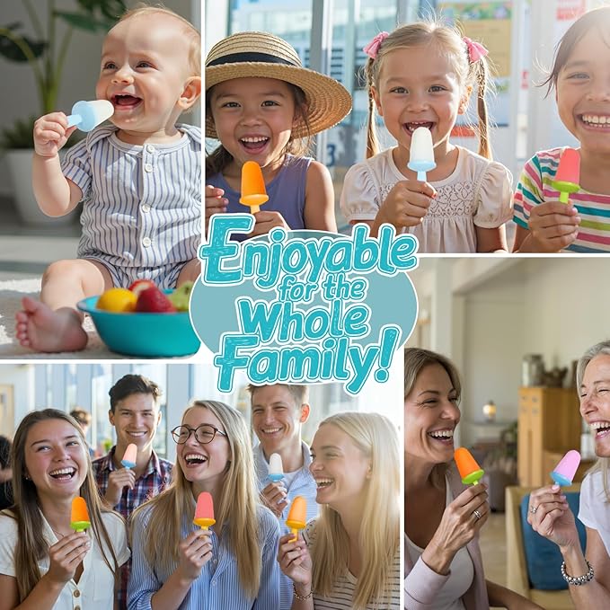 Miaowoof Silicone Popsicles Molds for Toddlers, 6-Cavity Non-BPA Premium Silicone Small Popsicle Molds, Ice Pop Mold with 6 Colorful Reusable Sticks for Kids (Pink)