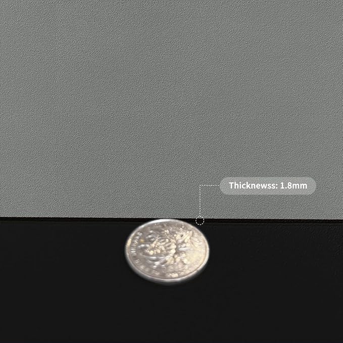 Leather Dresser Cover,1.8mm Thick,14x40 Inch,Dresser Protector Top,Dresser Top Protector,Dresser Cover Top,Dresser Top Cover,Dresser Cover Top for Bedroom.(Black+Gray,14x40)