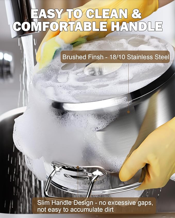 Cooks Standard 02616 Professional Grade Lid 30 Quart Stainless Steel Stockpot, Silver