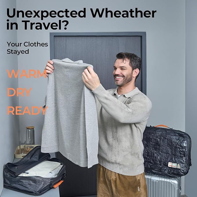 Apex Series Vacuum Bags for Travel Luggage, 180° Open, Reusable Compression Bags for Carry On Suitcases and Backpack, Vacuum Seal Packing Cube for Cloth (2Large No Pump)