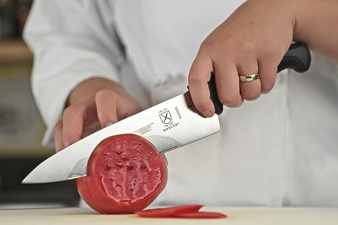 Mercer Culinary M22608 Millennia Black Handle, 8-Inch, Chef's Knife