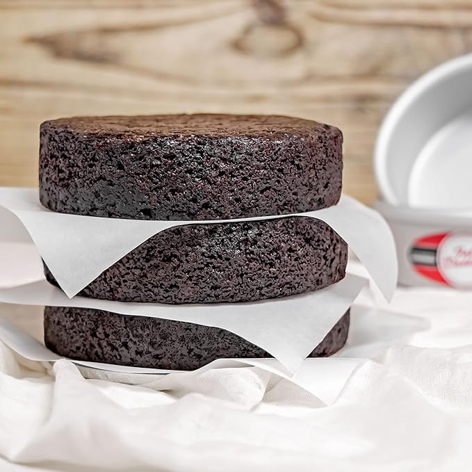 Fat Daddio's Anodized Aluminum Round Cake Pans, 2 Piece Set, 9 x 3 Inch