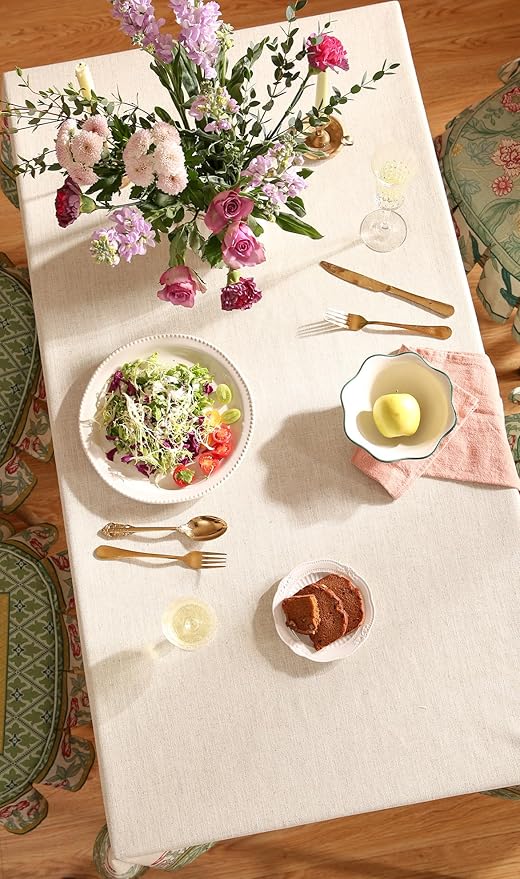 patdrea Designer Small Green Tablecloths for Square Table,Vintage Linen Leaves Pattern Tablecloth,Floral Fall Decor Table Cover for Kitchen Dining Christmas,Thanksgiving,55"x55"-Cecilia D