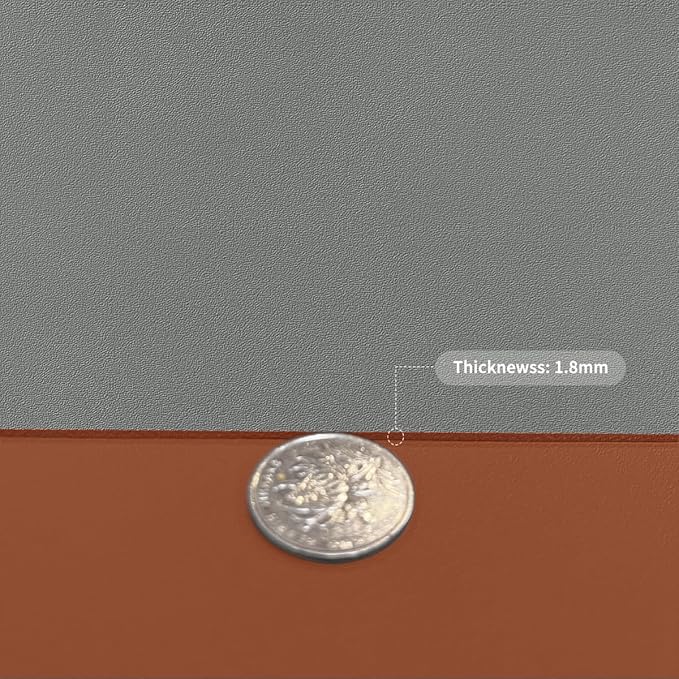 Table Pad - Used for Square Table Waterproof and Easy to Clean Good Flatness Easy to Used for Dining Table(Brown+Gray 46x46)