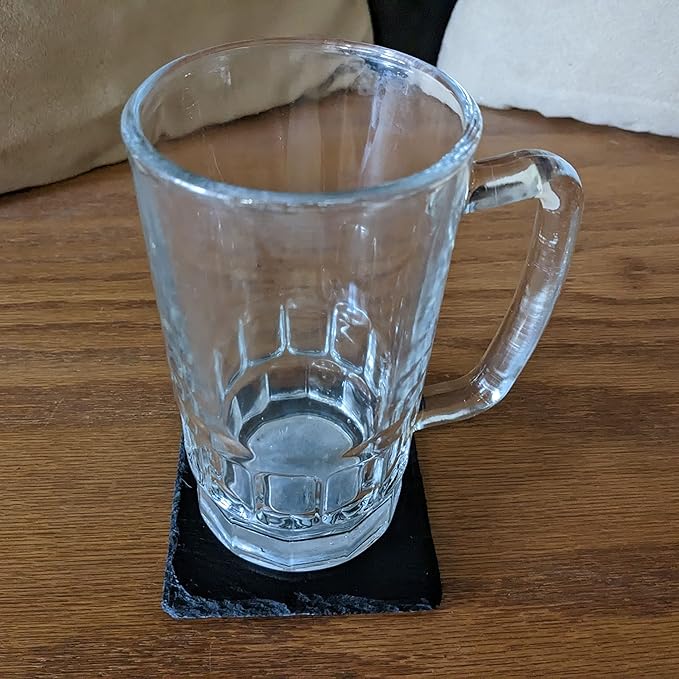 Gear Up Your Decor: Unique Motorcycle Coasters in Natural Slate - Square Slate - Set of 5
