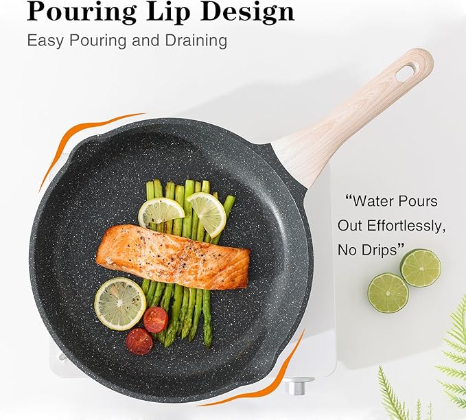 Kordisen Nonstick Frying Pan Skillet, 8 Inch Small Egg Omelet Pan, Healthy and Non Toxic, Induction Compatible, PFOA Free
