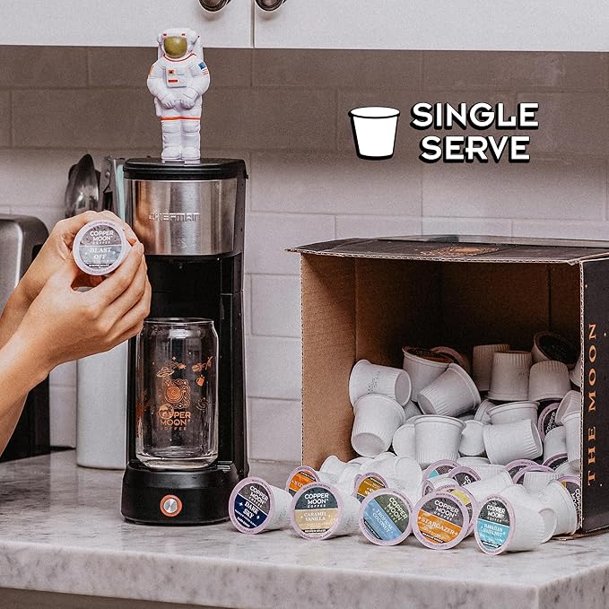 Copper Moon Single Serve Coffee Pods For Keurig K-Cup Brewers, Light Medium & Dark Roast, Variety Pack, 80 Count