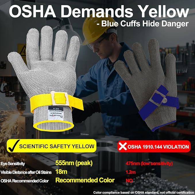 Dowellife Level 9 Cut Resistant Glove, Grey, Small (Pack of 2)