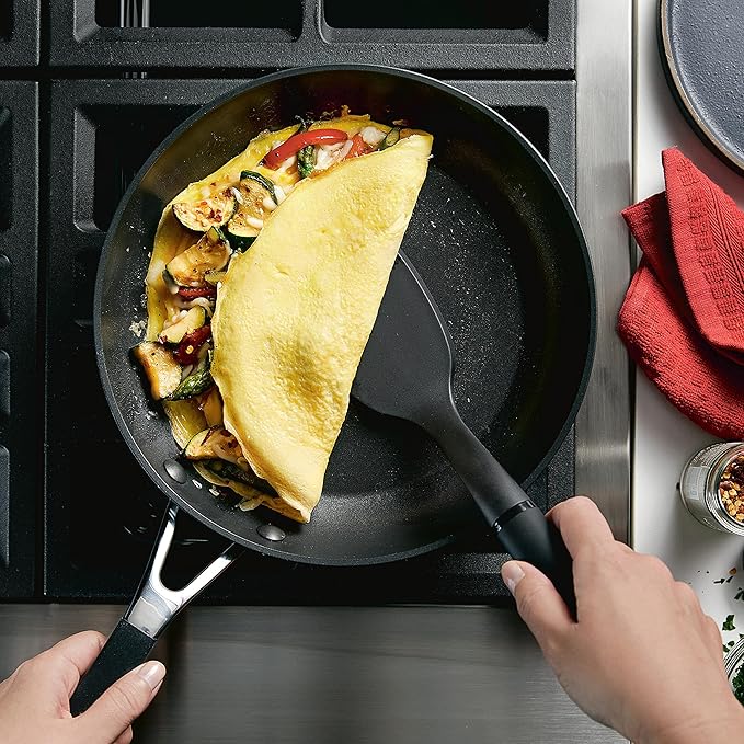 KitchenAid 84803 Hard Anodized Nonstick Frying Pans/Skillet Set, 8.25 Inch and 10 Inch - Onyx Black