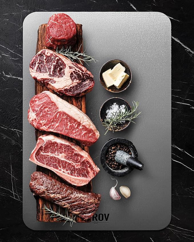 Titanium Cutting Board,100% Pure Titanium Kitchen Cutting Board, Non-Toxic & Dishwasher Safe, Durable and Hygienic for Meat, Fruit & Vegetables (16L*10W)
