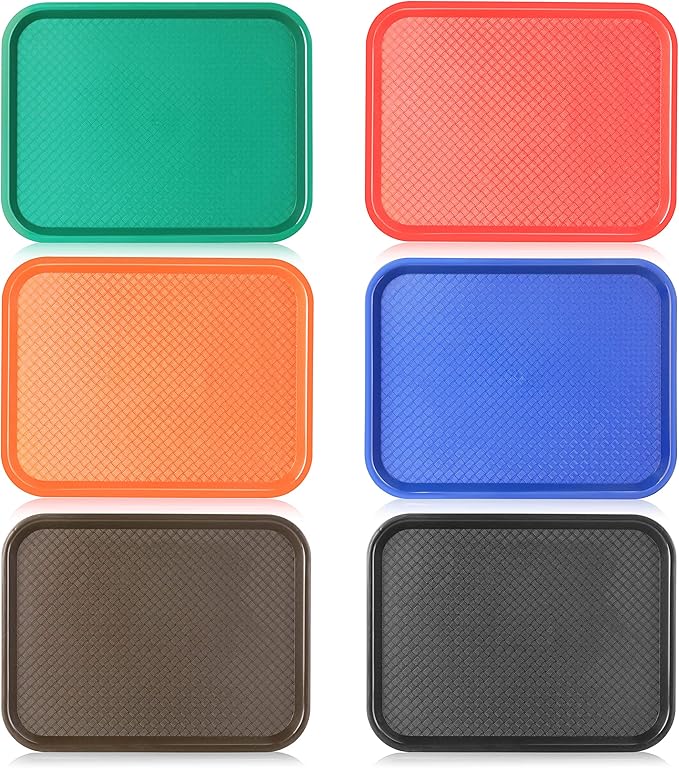 New Star Foodservice Fast Food Tray, Set of 12 (Green, 10 by 14 Inch)