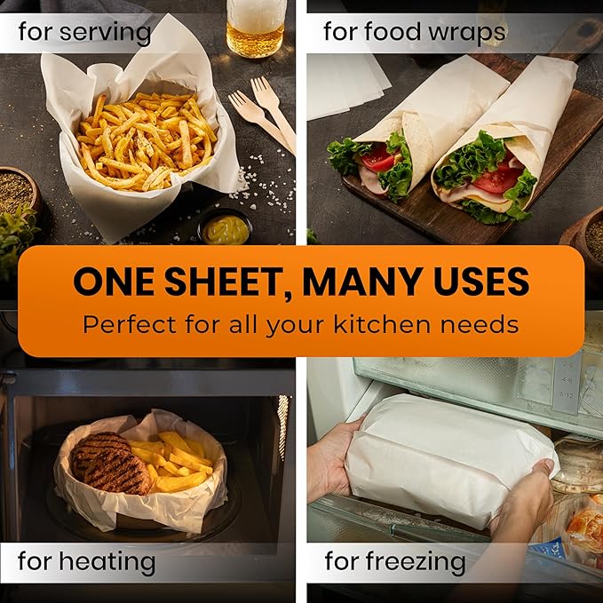 220 Pcs 12x16 In Parchment Paper Sheets by Baker's Signature | Heavy-Duty Precut Non-Stick Sheets