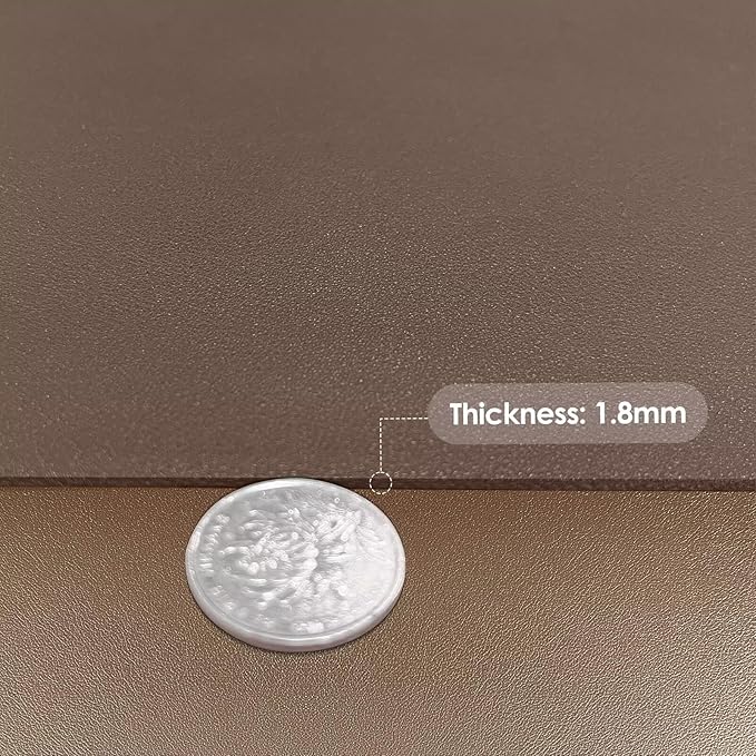 Leather Table Pad,1.8mm Thick,40x96 Inch,Dining Table Pad,Table Pads for Dining Room Table Rectangular,Table Protector for Dining Room Table(Mud Color+Champagne Gold,40x96)